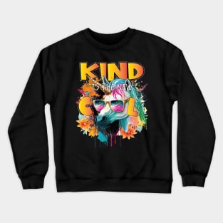 Cute Kind Is The New Cool Friendship Be Kind Unicorn Fantasy Crewneck Sweatshirt